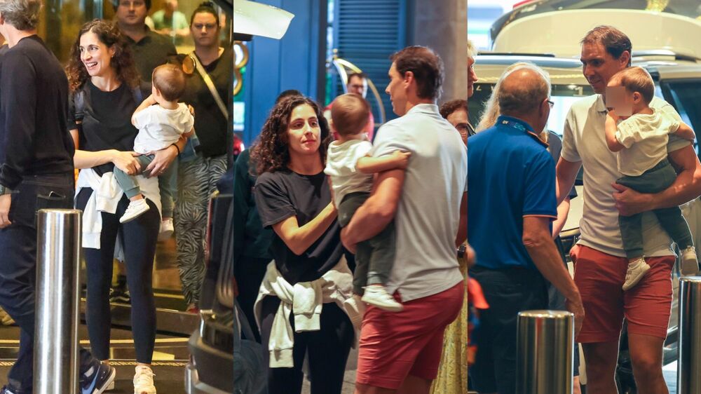 Nadal sa suprugom i sinom