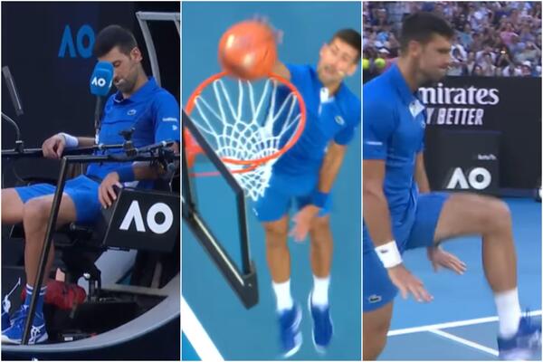 NOVAK PRIREDIO ŠOU ZA PAMĆENJE: Bio sudija, zakucao kao NBA zvezda, oduševio miljenika Australije! (VIDEO)