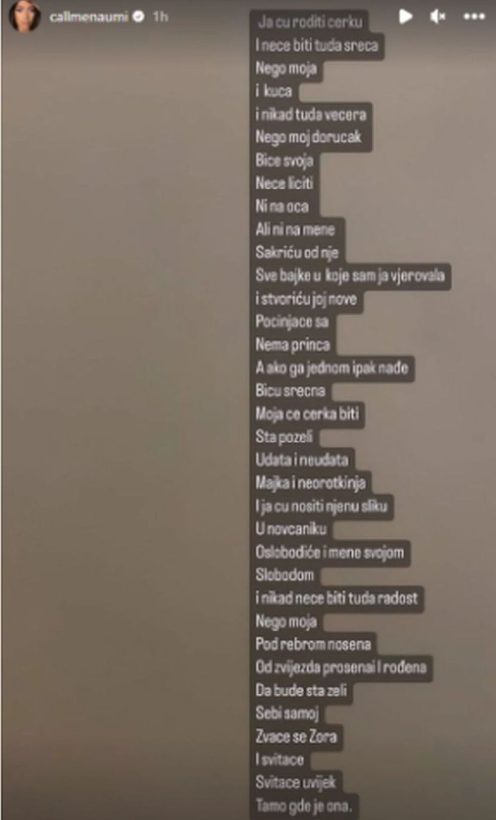 Objava Mine Naumović