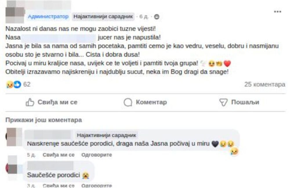 Preminula Janjuševa podrška