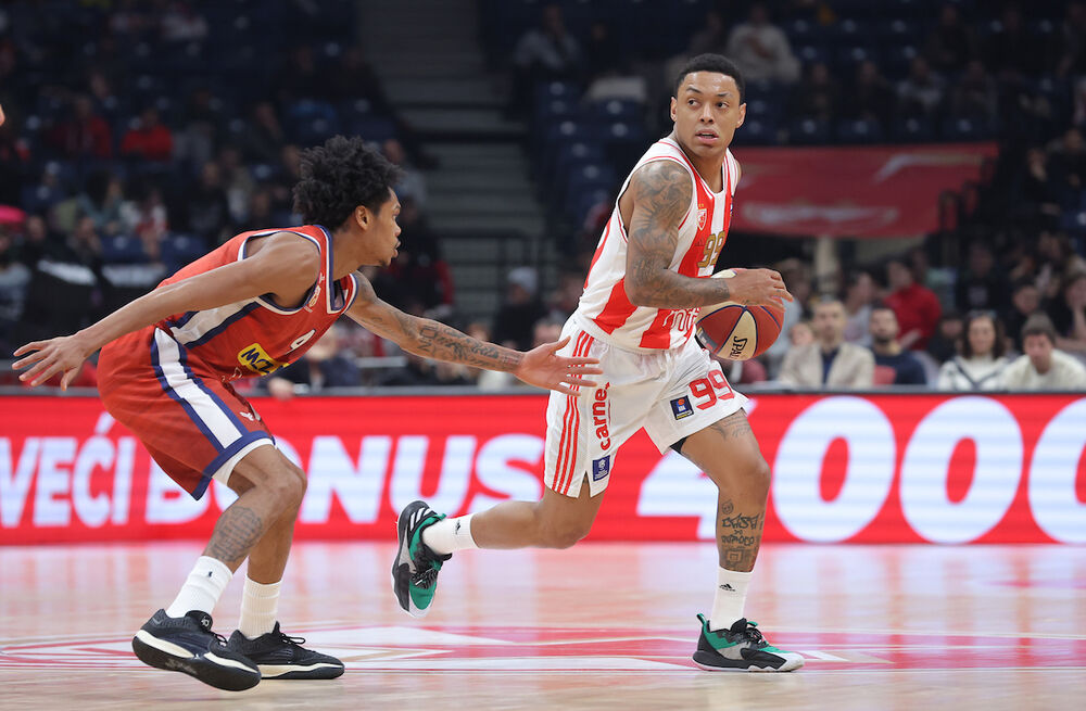 Jago Dos Santos na meču protiv Borca iz Čačka u 'Štark areni'