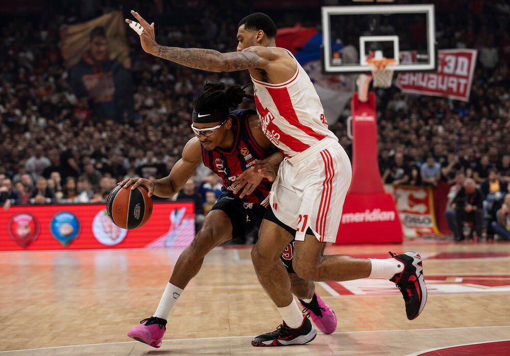 Čima Moneke (levo) na utakmici Crvene zvezde i Baskonije