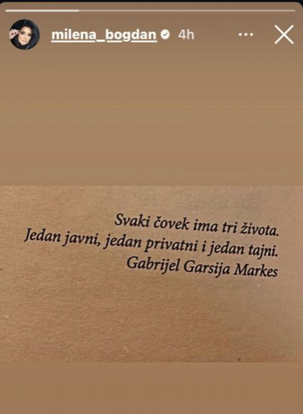 Milena Popović čuva svoju privatnost