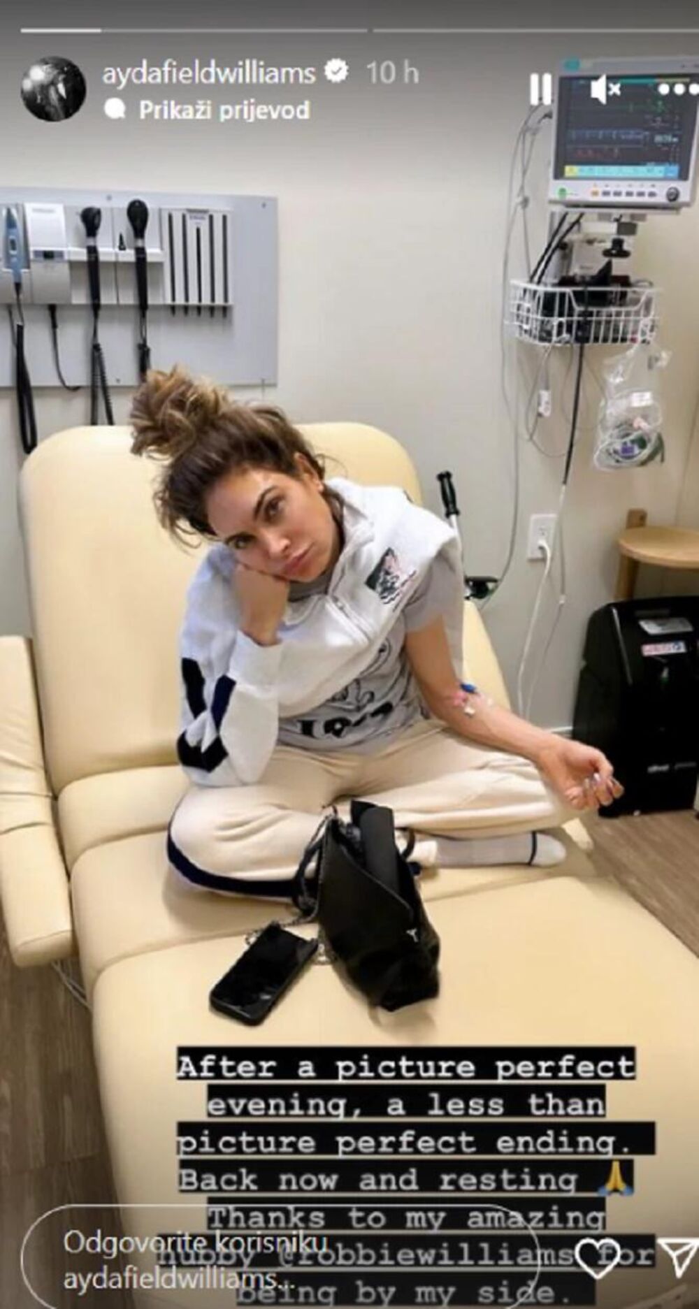 Ajda Vilijams u bolnici