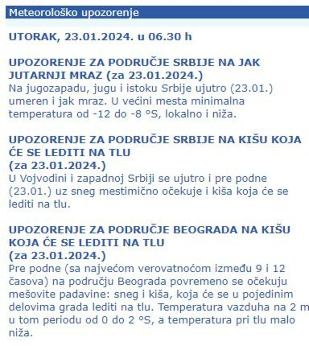 Meteorološko upozorenje