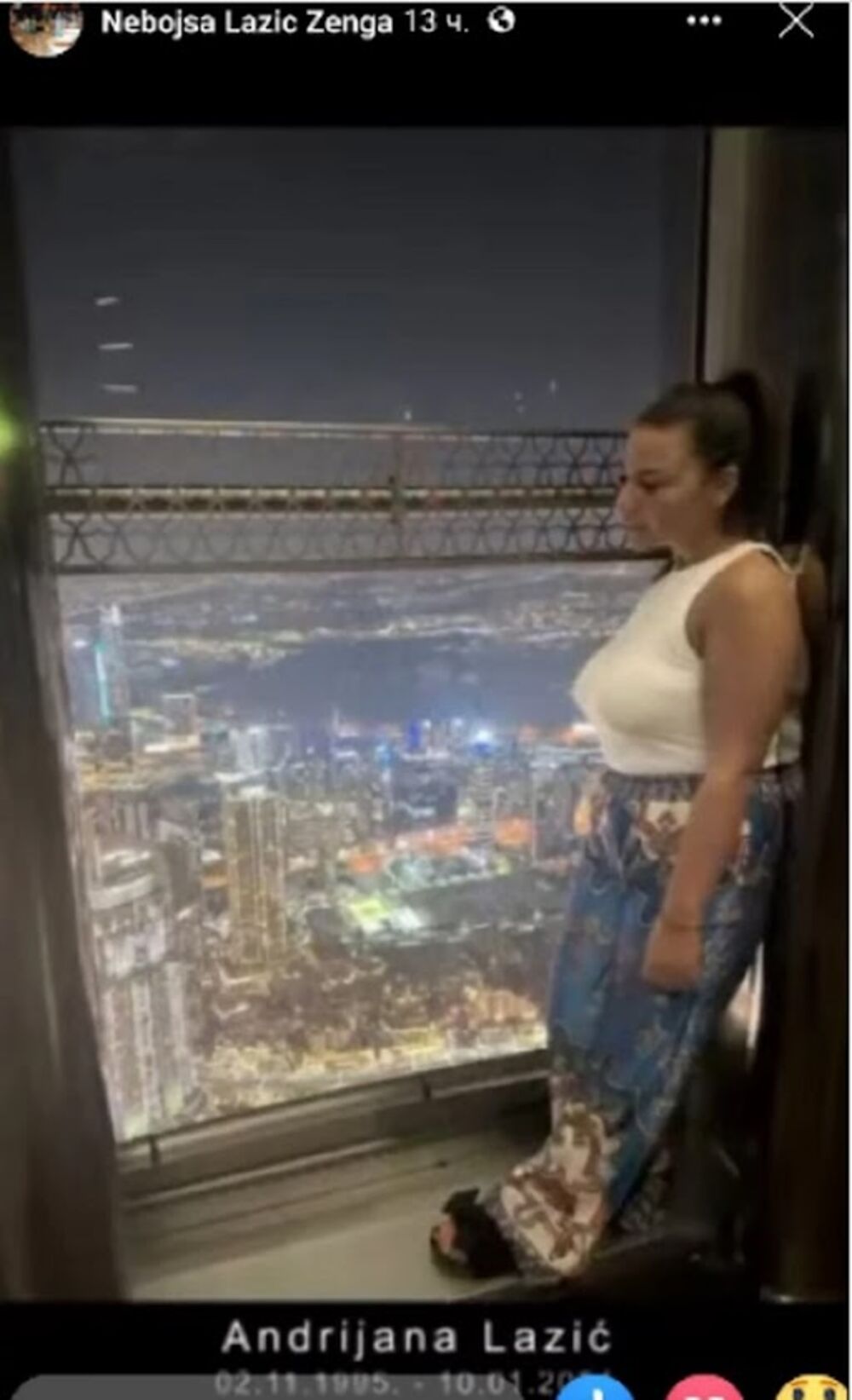 Andrijana Lazić poginula je 10. januara u Dubaiju