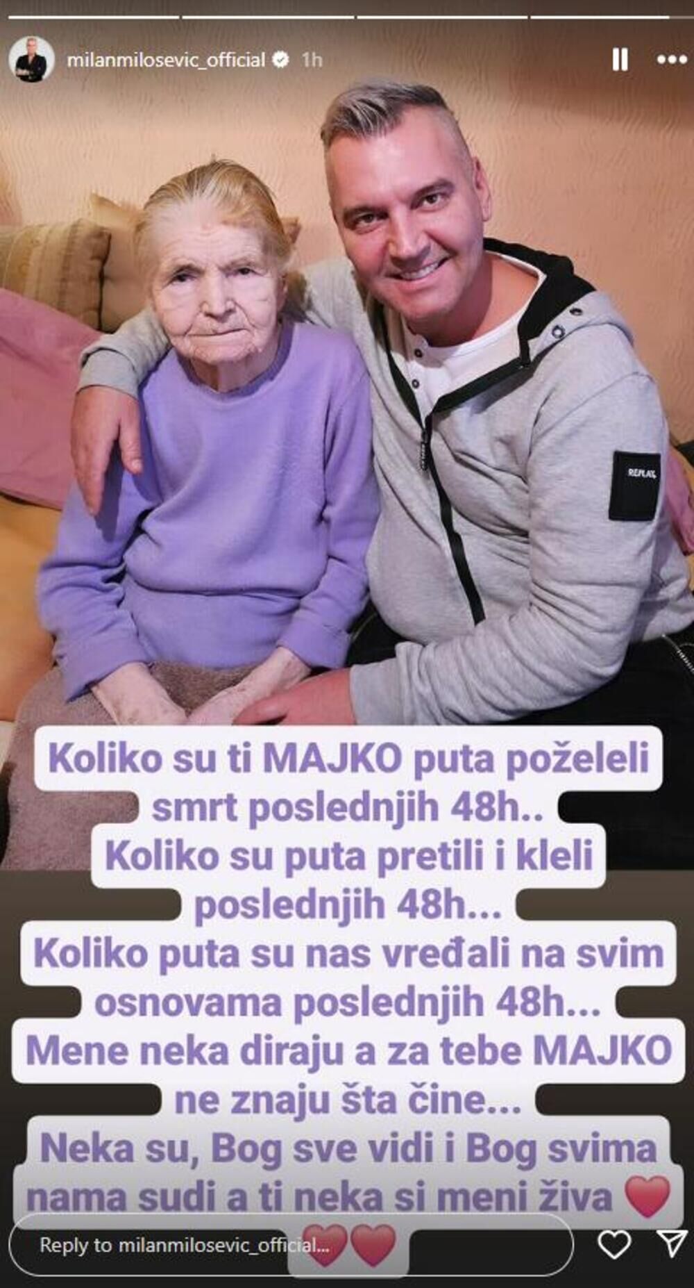 Milan je objavio fotografije iz svog doma gde je sa mamom