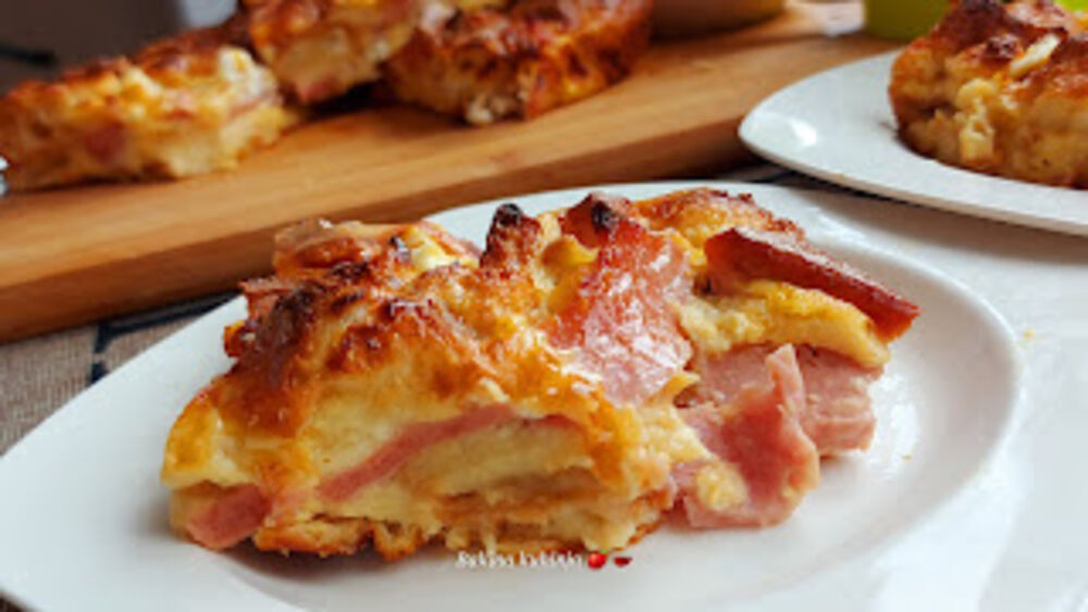 Pita, Pita od starog hleba, Pita sa šunkom