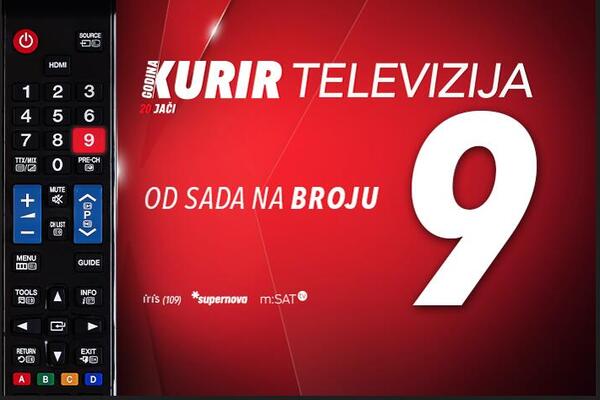 KURIR TELEVIZIJA OD SADA DOSTUPNA NA KANALU 9 NA PLATFORMAMA IRIS, SUPERNOVA I m:SAT TV!