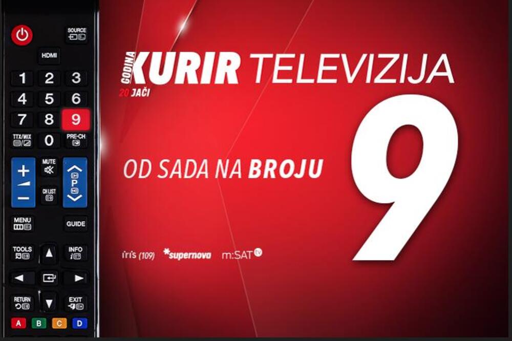 KURIR TELEVIZIJA OD SADA DOSTUPNA NA KANALU 9 NA PLATFORMAMA IRIS, SUPERNOVA I m:SAT TV!