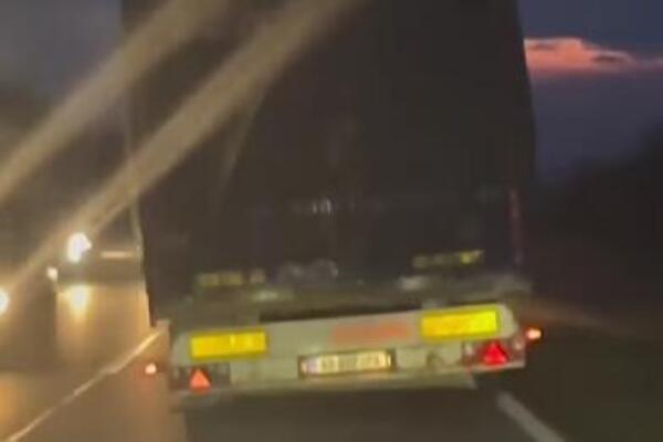 BIZARAN SNIMAK ZABELEŽEN NA PUTU VRŠAC-PANČEVO: Kamion vozi SAMO NA FELNI - komentari se SAMO NIŽU (VIDEO)