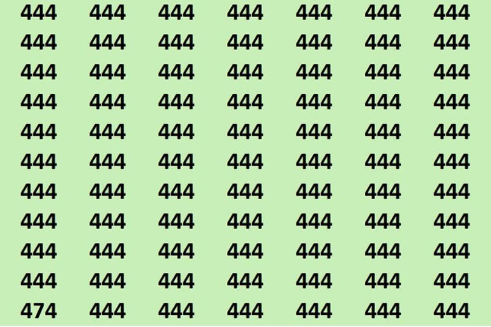 NA SLICI JE SKRIVEN BROJ KOJI NIJE 444: Samo oni sa visokim IQ mogu da reše ovu MOZGALICU za 12 sekundi