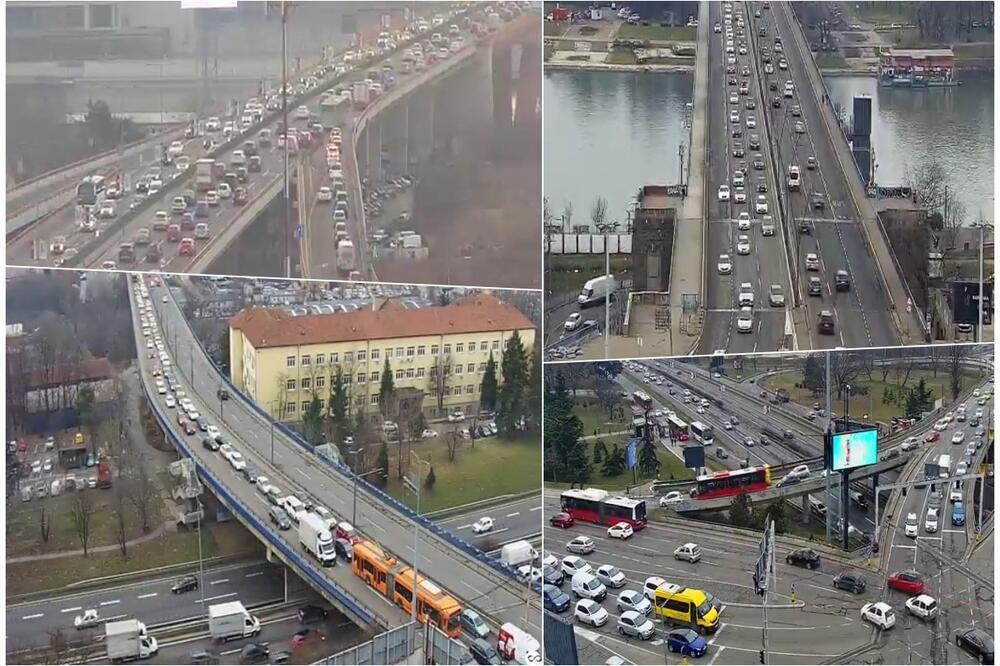 PRVI RADNI DAN DONEO GUŽVE BEOGRADSKIM NA ULICAMA: Nema ZASTOJA, ali se STVARAJU VELIKE KOLONE (VIDEO)