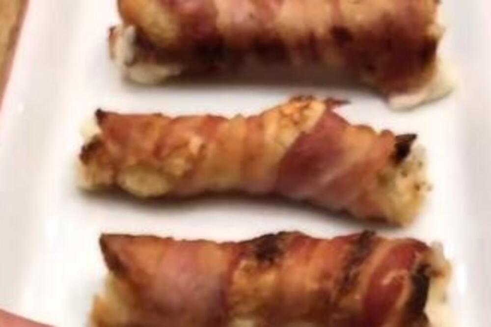 OVO JELO MOŽETE SLUŽITI ZA BILO KOJI OBROK I SVIDEĆE SE SVIMA: Tost hleb urolan u SLANINICU i punjen sočnim filom