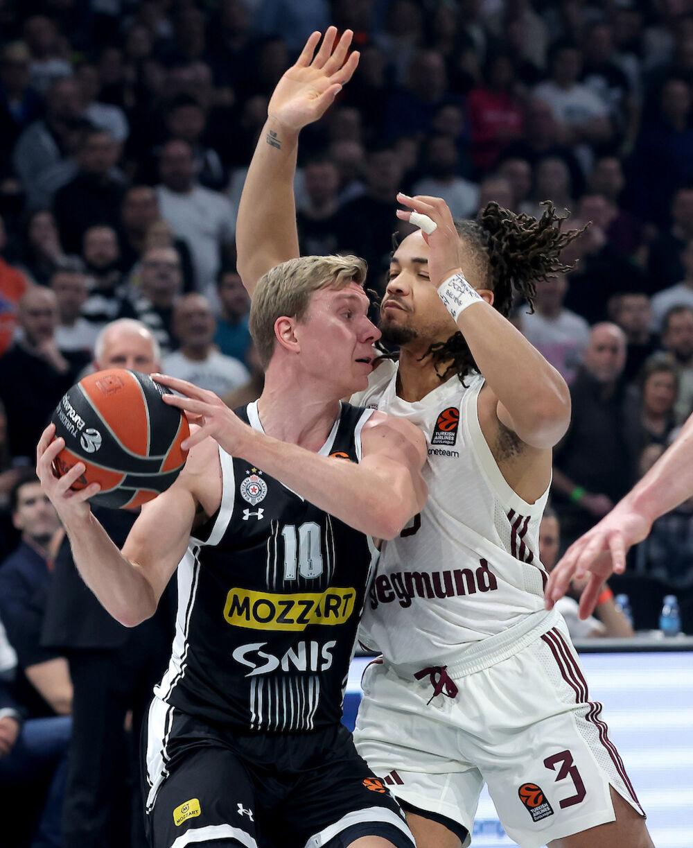 Detalj sa utakmice Partizana i Bajerna iz Minhena