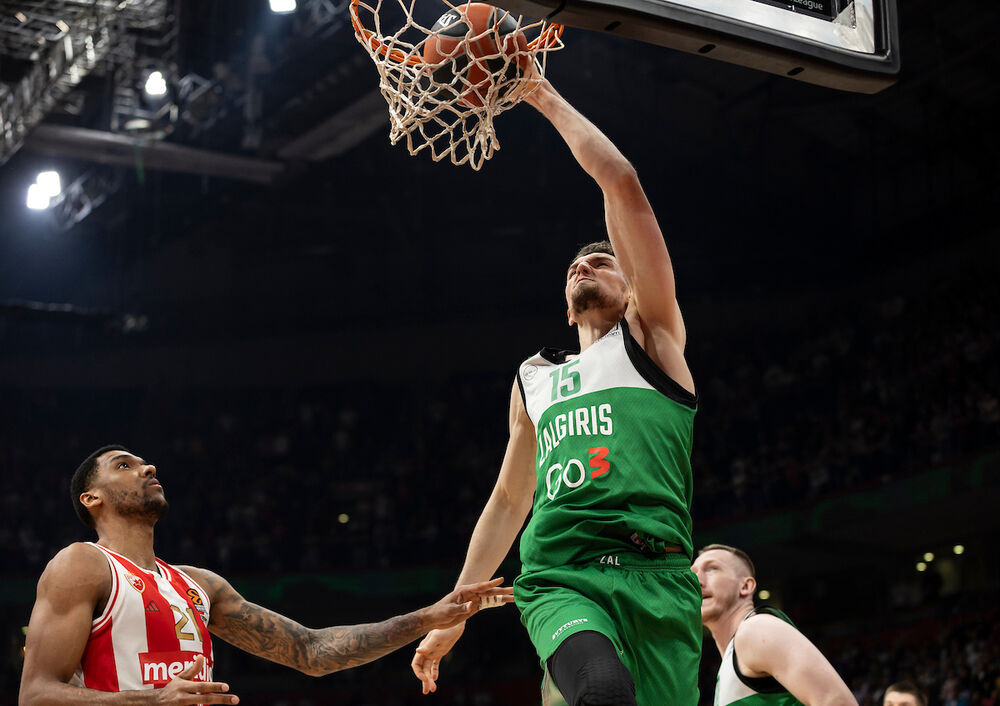 Laurinas Birutis, Džoel Bolomboj, KK Žalgiris, KK Crvena zvezda, Evroliga
