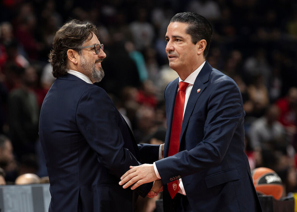 Andrea Trinkijeri i Janis Sferopulos pred početak meča