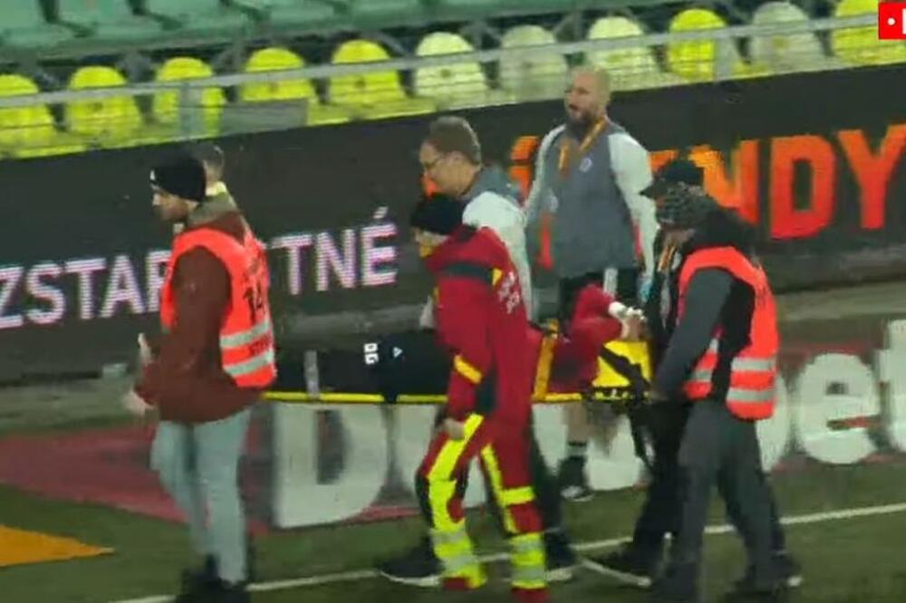 POVREDIO SE BORJAN! Bivši kapiten Zvezde iznet na nosilima (VIDEO)