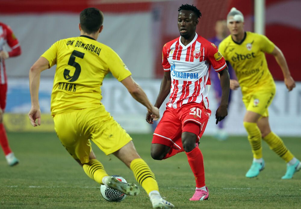 Osman Bukari na utakmici Crvene zvezde i Voždovca