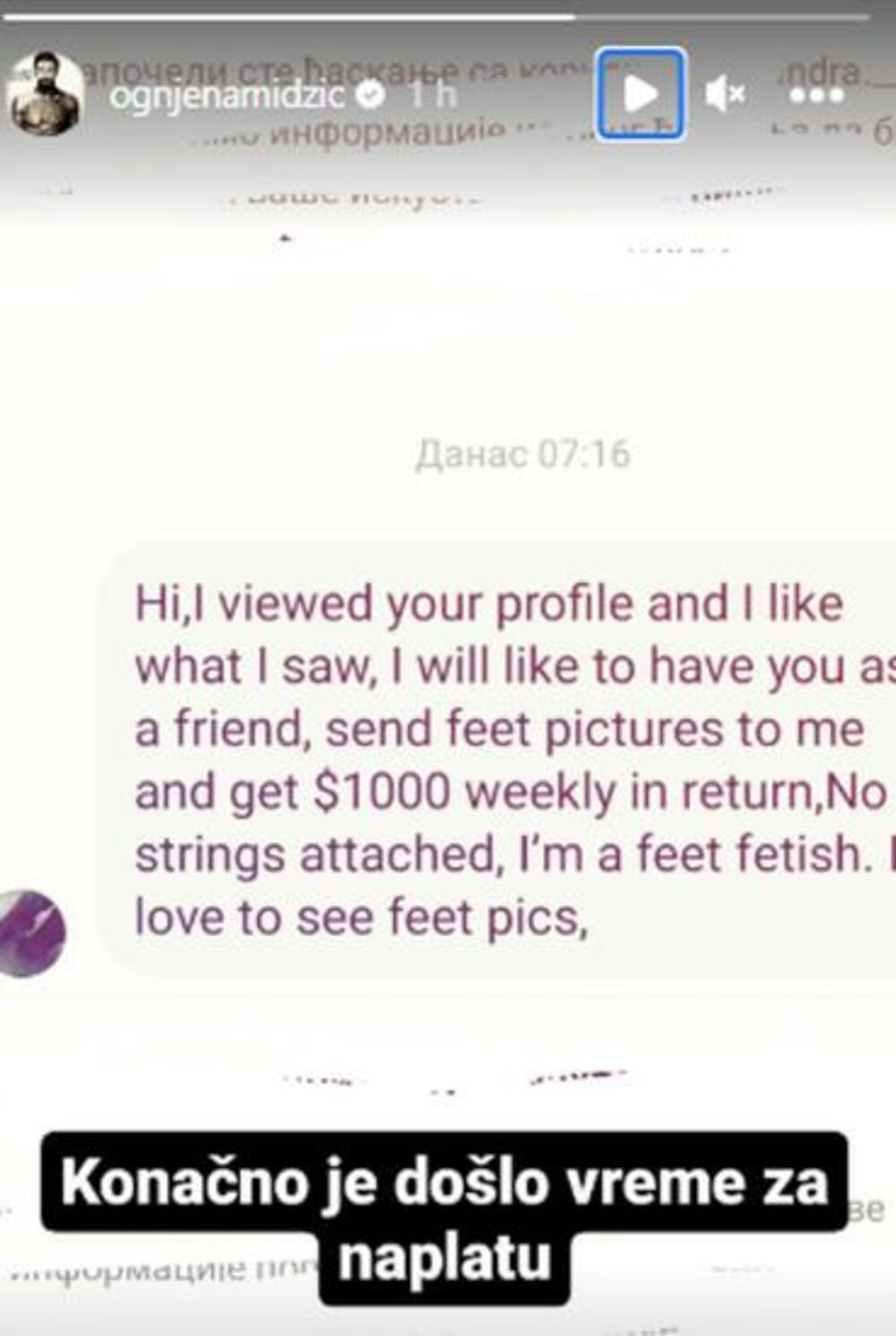 Voditelj je dobio zanimljivu ponudu i sve javno objavio