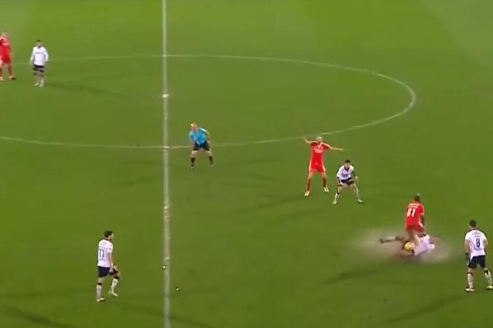 HOROR POTEZ HRVATSKOG FUDBALERA: Ovako se završava KARIJERA! Sreća spasila Portugalca VIDEO