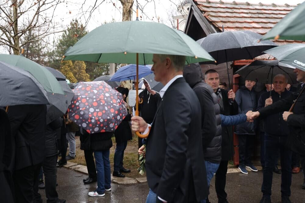 Stiv Ker na sahrani Dejana Milojevića