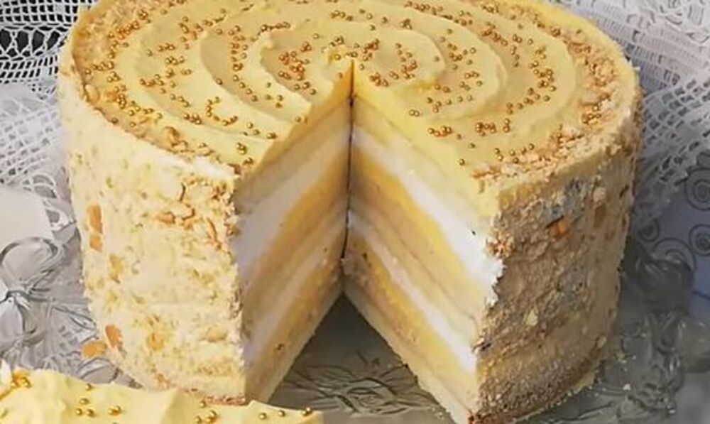 Presek Garaš torte sa belom čokoladom