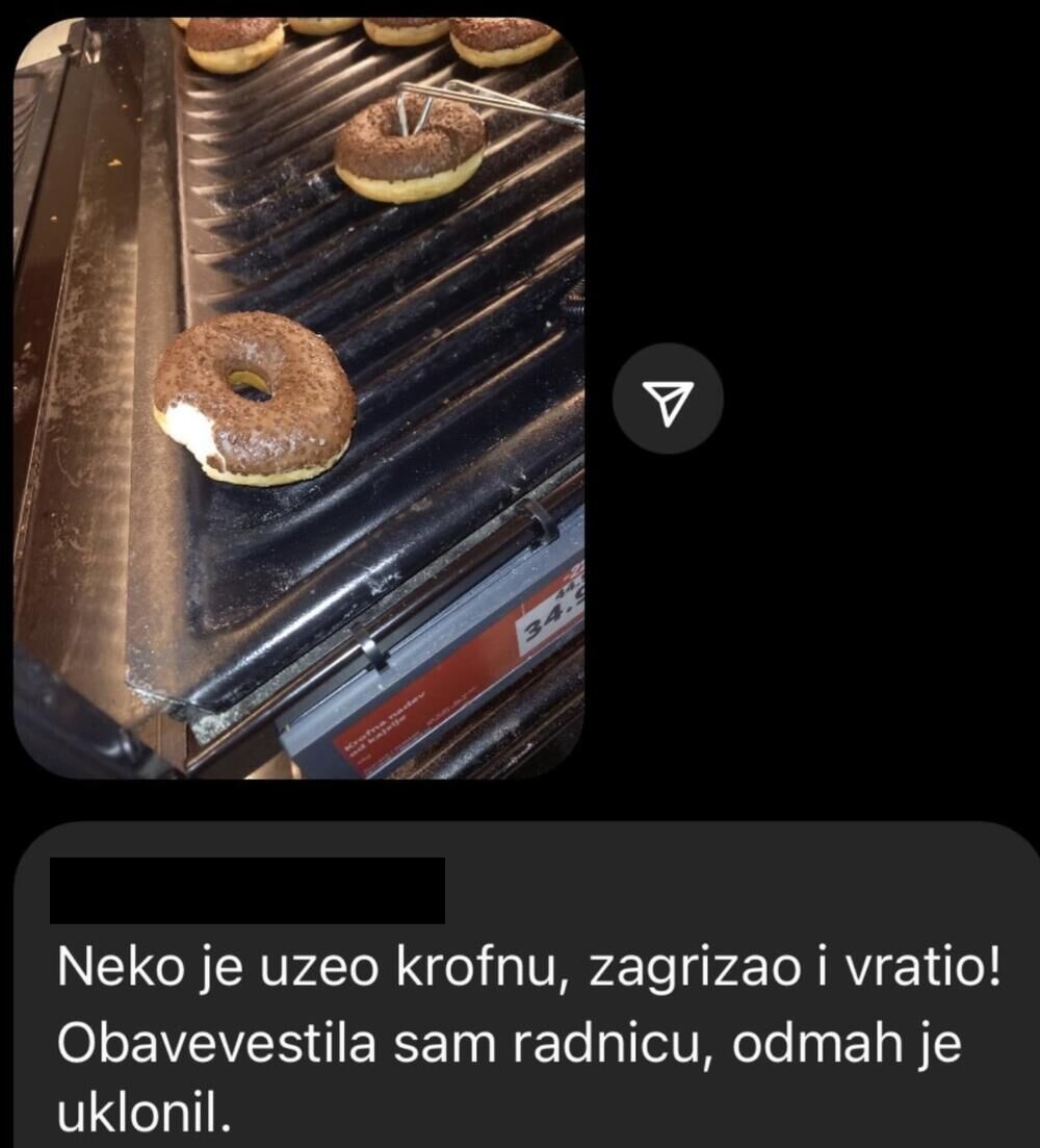 Objava na mrežama o krofnama