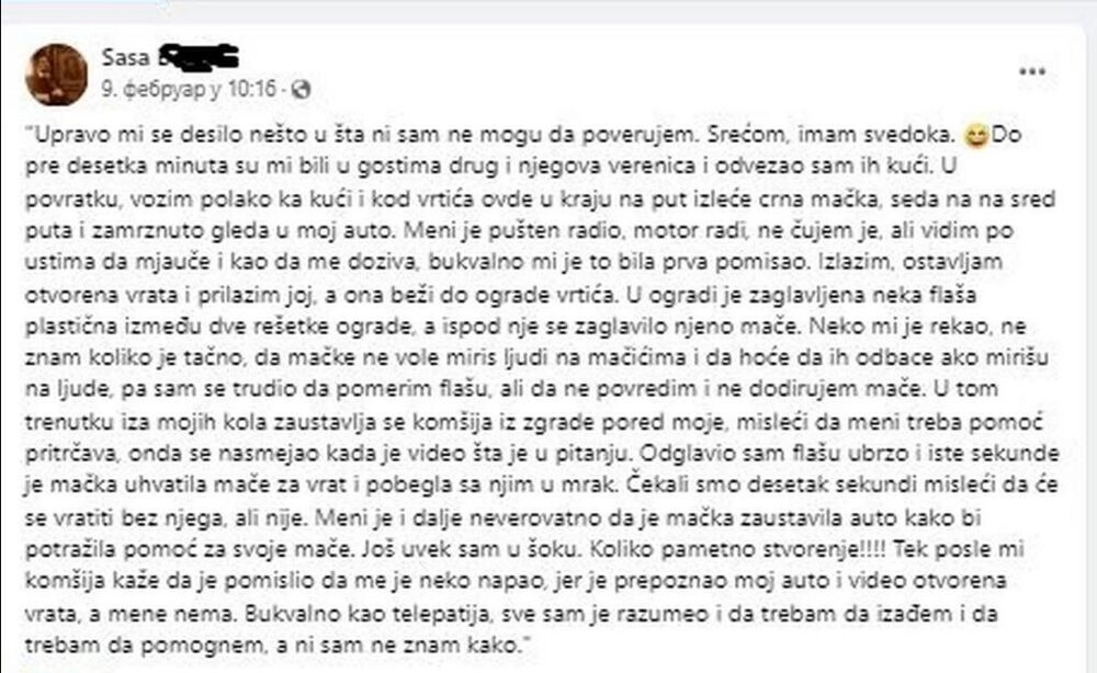 Objava Novosađanina o neobičanoj situaciji na putu