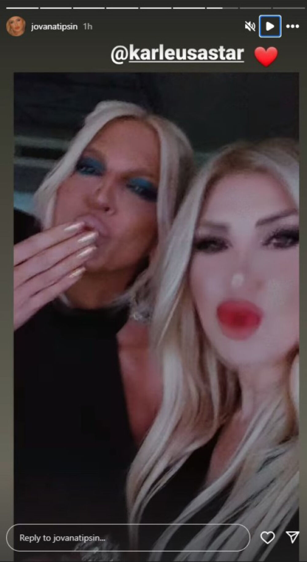 Jovana Tipšin objavila sliku sa Karleušom