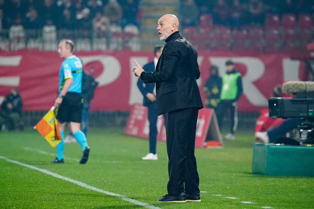 Stefano Pioli, trener Milana na utakmici protiv Monce