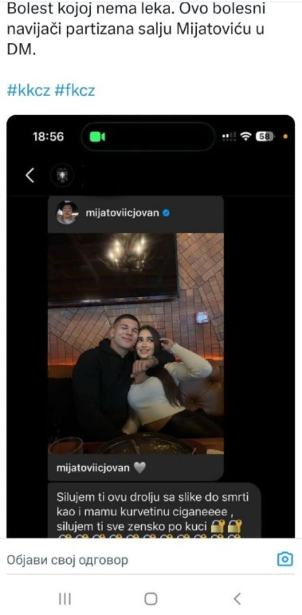 Pretnja koju je dobio Jovan Mijatović