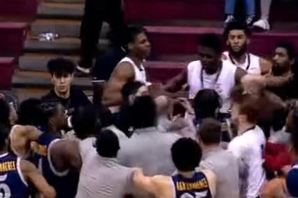 OPŠTA TUČA U NCAA LIGI POSLE UTAKMICE! Udarena i jedna devojčica na tribinama? (VIDEO)
