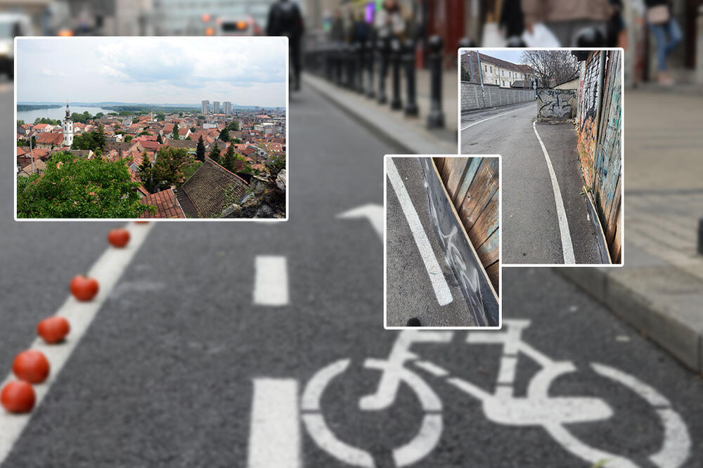 PEŠACI U ZEMUNU SE HVATAJU ZA GLAVU KADA PROLAZE OVUDA: Iza linije "TROTOARA" jedva da stane DEČIJE STOPALO! (FOTO)