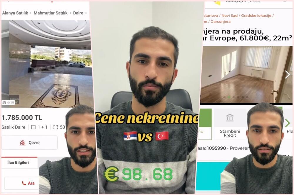 STAN OD 110 KVADRATA SA BAZENOM MANJE OD 100.000 EVRA: Turčin uporedio cene nekretnina u Alanji i Beogradu! (VIDEO)