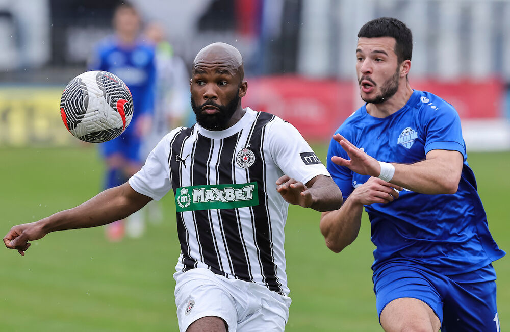 Detalj sa utakmice Radnika i Partizana u Surdulici