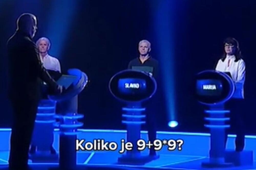 HAOS NA MREŽAMA ZBOG MATEMATIČKOG PITANJA U POPULARNOM KVIZU: Takmičar nije znao odgovor, a DA LI ZNATE VI? (VIDEO)