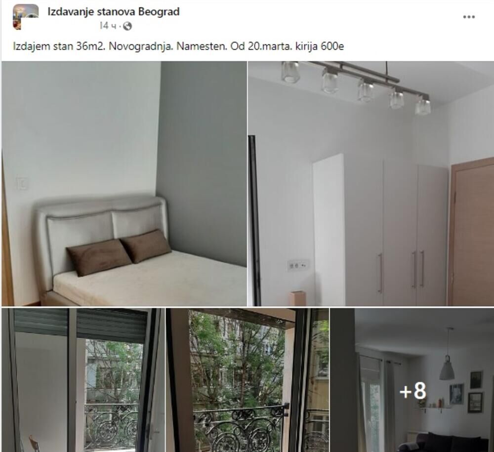 Oglas za stan u Beogradu