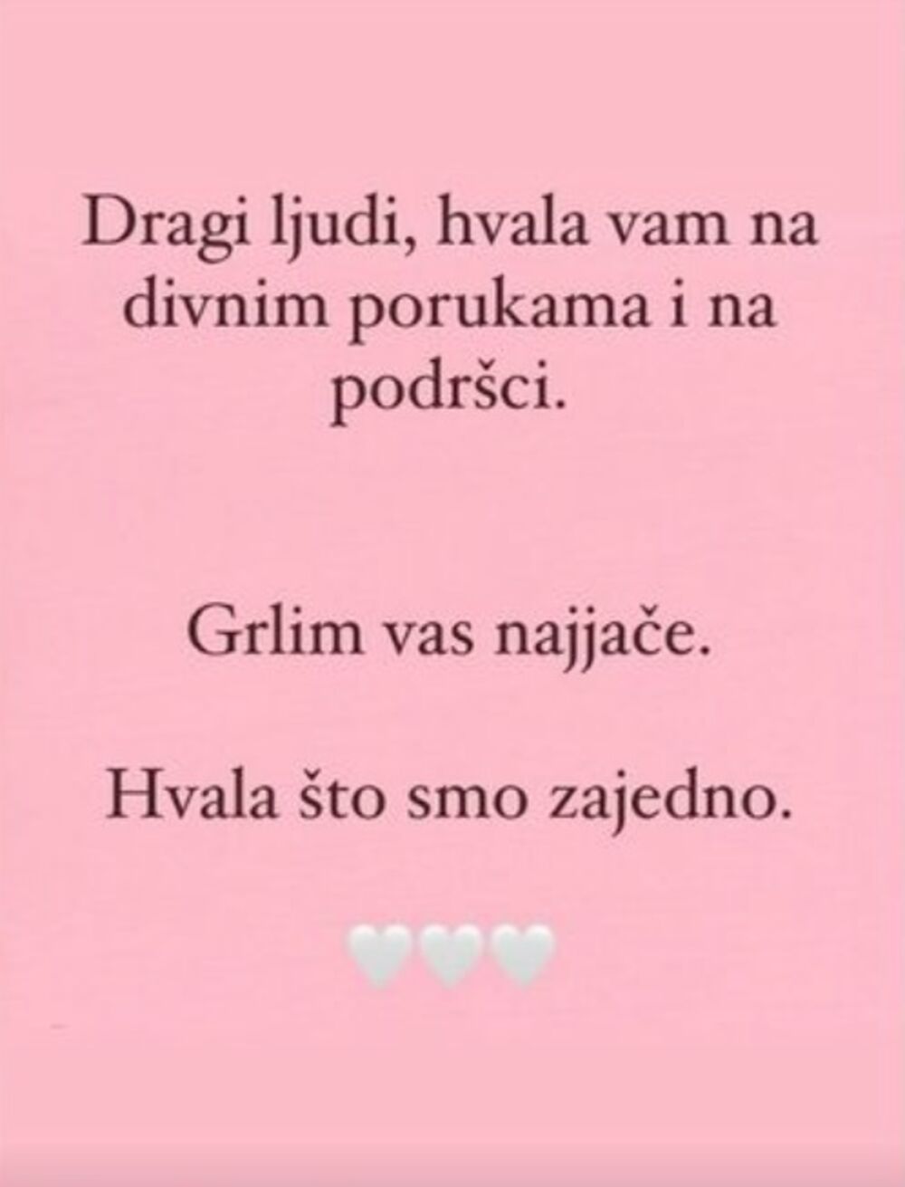 Glumica Anđela Jovanović se oglasila 