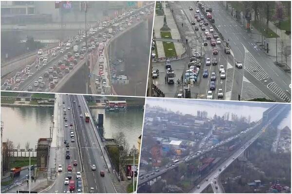 AUTOKOMANDA PROHODNA, NA GAZELI VOZILA JEDVA MILE: Ovo je stanje na beogradskim ulicama (FOTO)