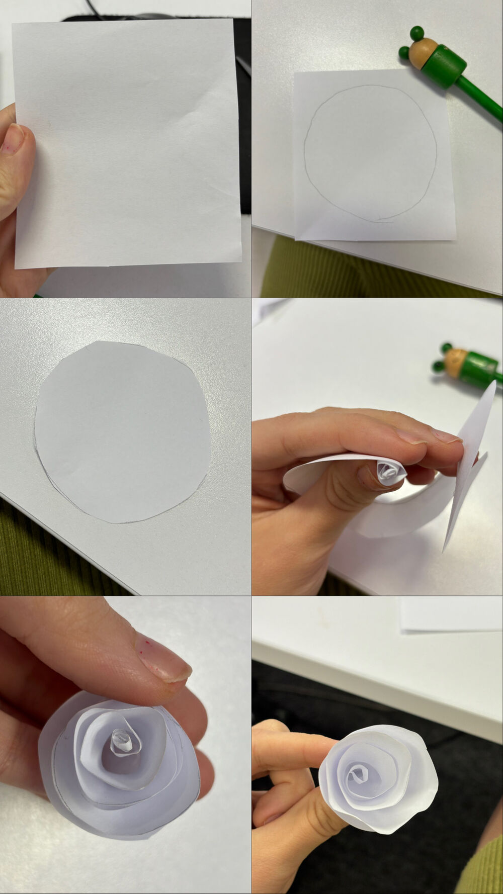 Slika 2. Korak po korak pravljenja ruže