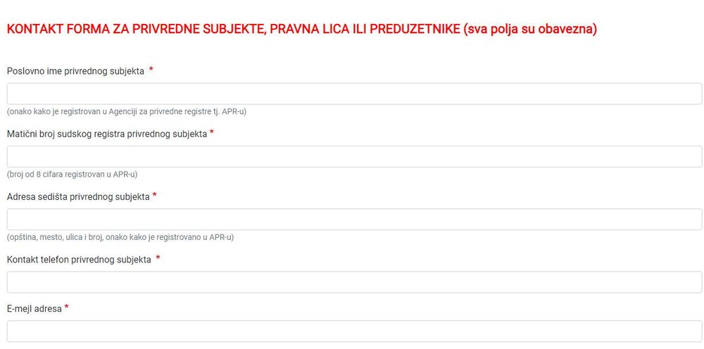 Kontakt forma PIO fonda