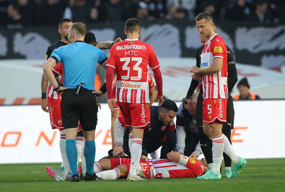 Povreda Aleksandra Dragovića na meču protiv Partizana 