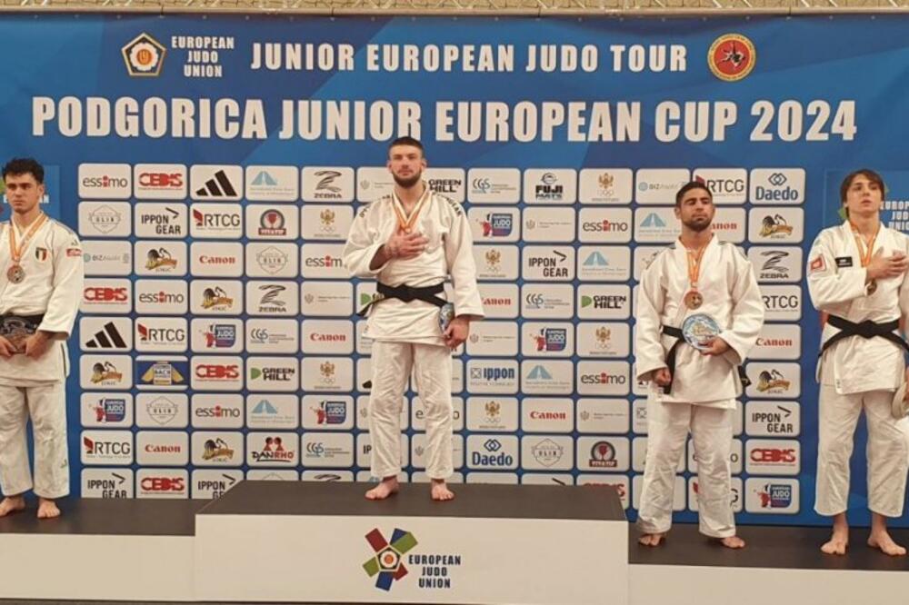 DŽUDISTA BORIS RUTOVIĆ OSVOJIO ZLATNU MEDALJU NA EVROPSKOM KUPU: Najbolji u Podgorici (FOTO)