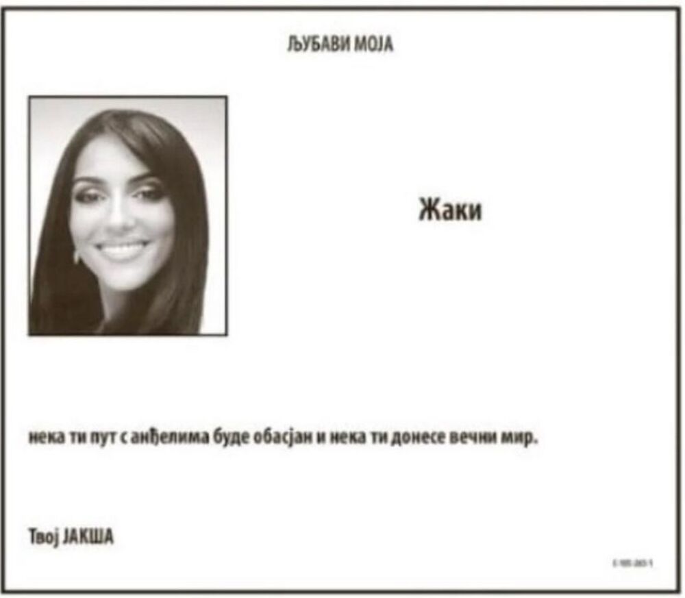 Dečko pokojne Žane Okuke se oprostio emotivnim rečima od nje