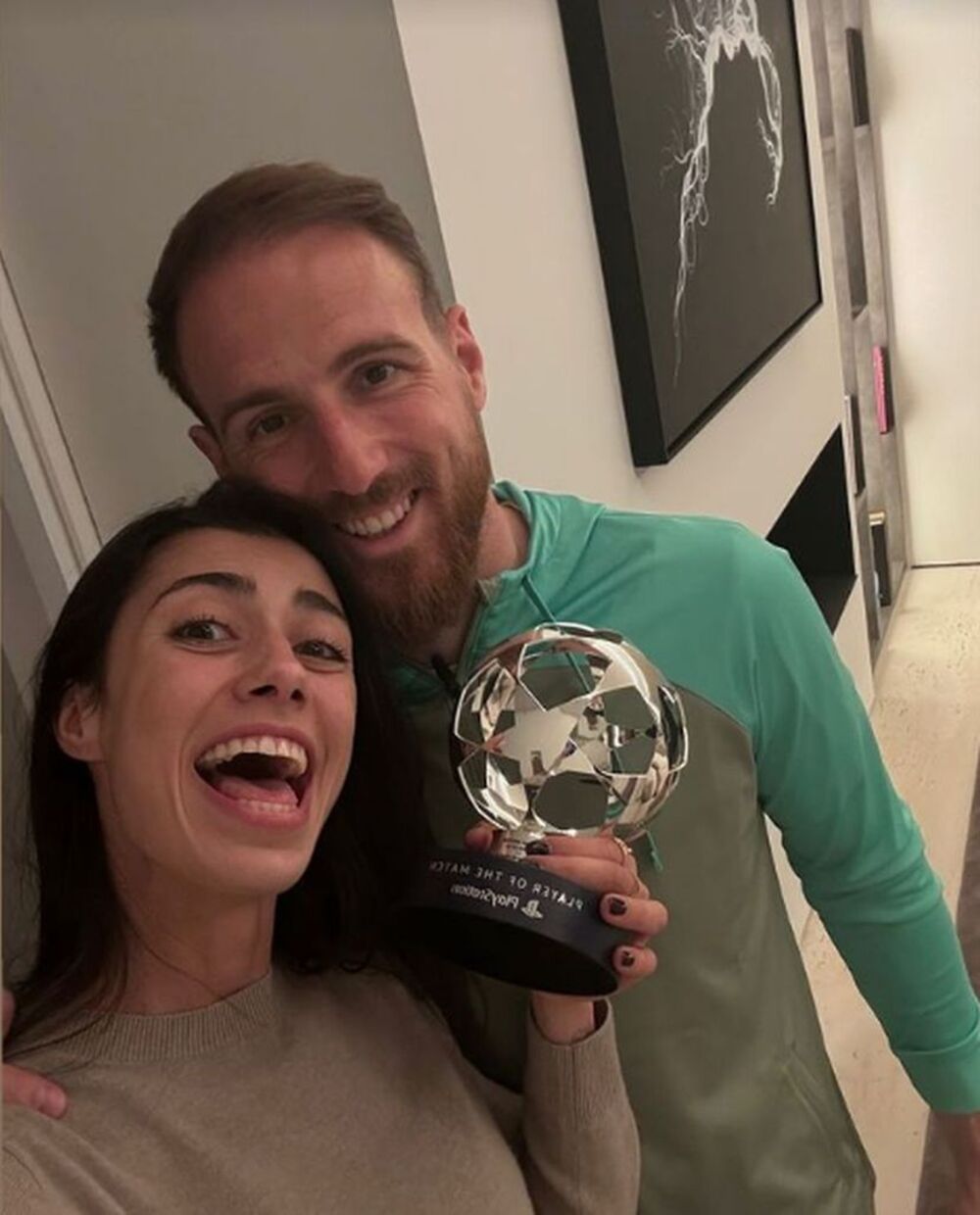 Olga Danilović i Jan Oblak nakon dramatičnog meča u Ligi šampiona