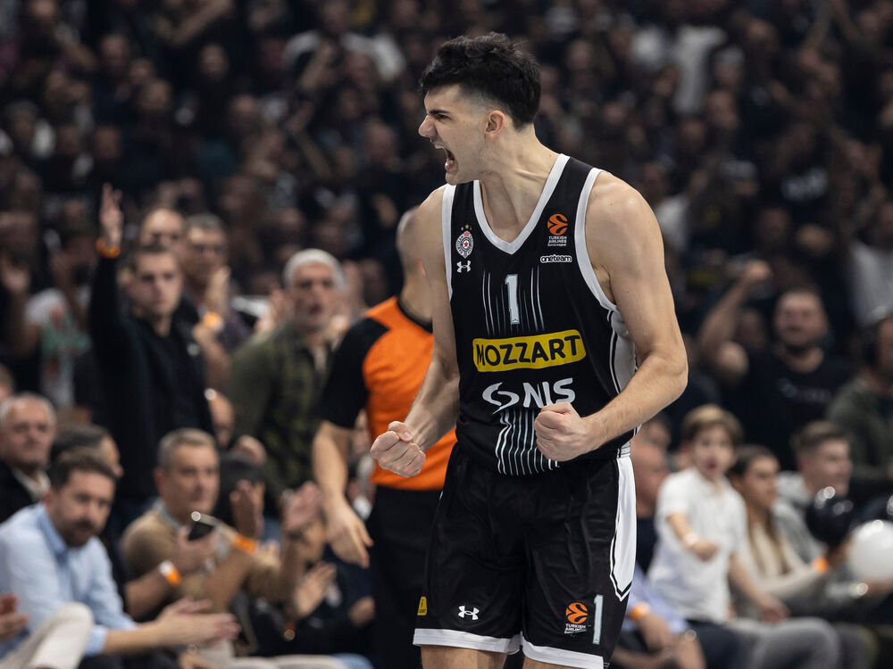 Tristan Vukčević u dresu Partizana