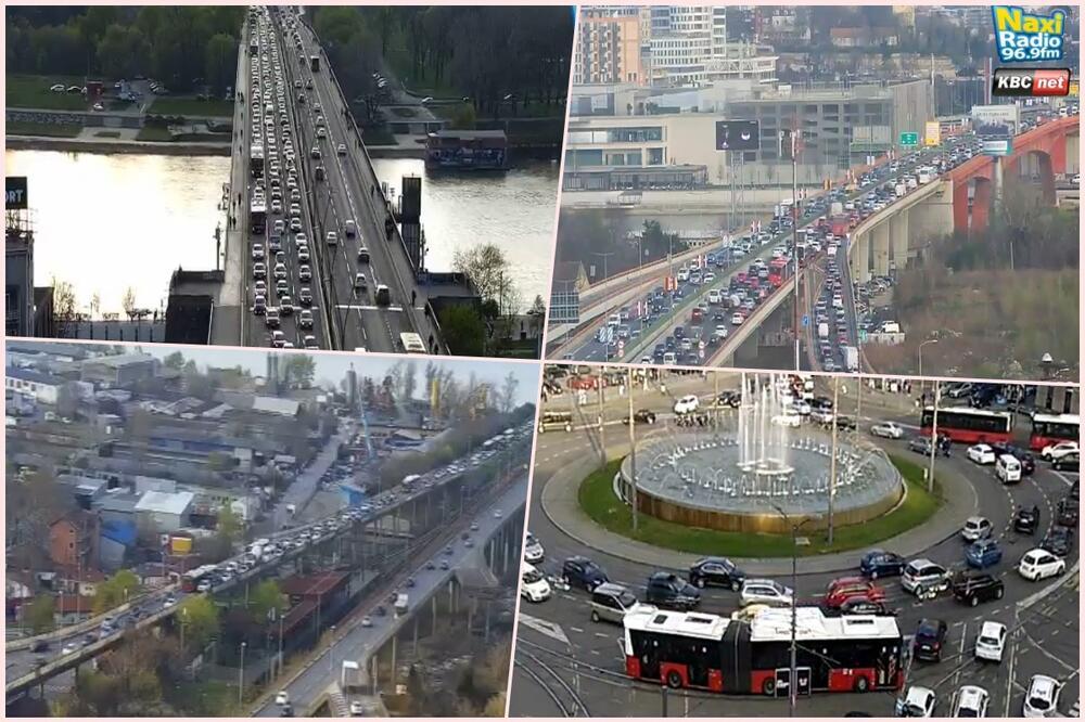 HAOS U BEOGRADU! Zakrčene ove saobraćajnice, naoružajte se strpljenjem ako se vraćate sa posla (FOTO)