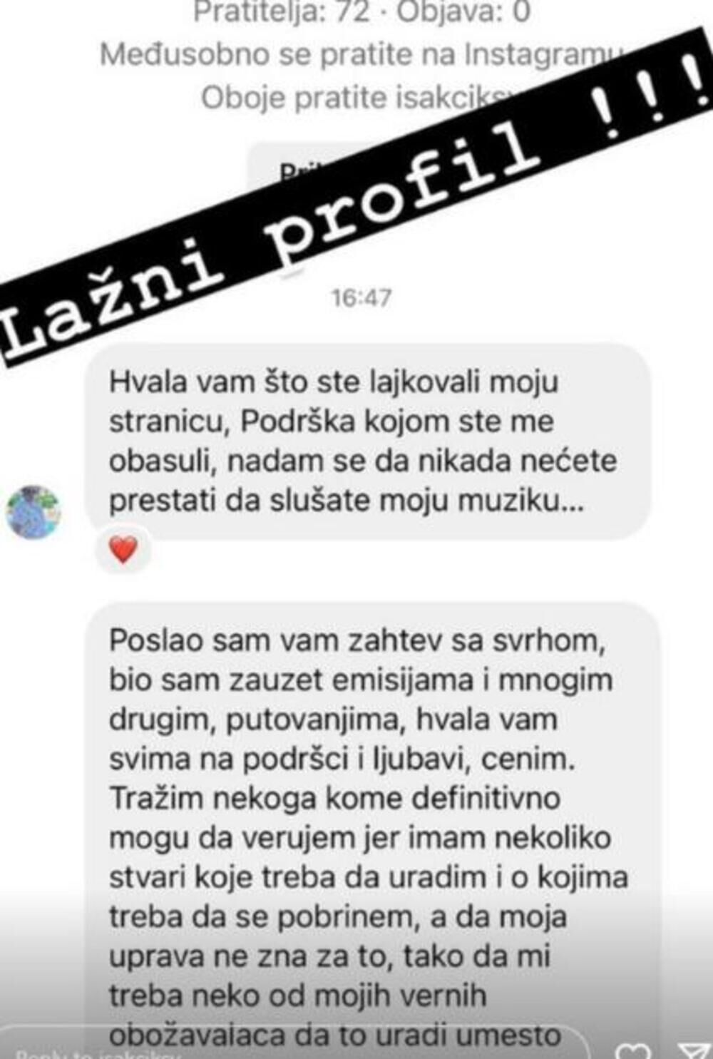 Objava Isaka Šabanovića