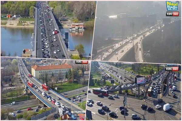 JUTARNJI ŠPIC U BEOGRADU VEĆ POČEO, GUŽVE NA MOSTOVIMA: Autokomanda krcata, vozila MILE (FOTO)